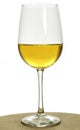Glass of white chardonnay wine Royalty Free Stock Photo