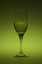 A glass of white wine