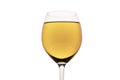 Glass of white wine. Wineglass close-up Royalty Free Stock Photo