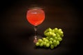 Glass of white Zinfandel California wine Royalty Free Stock Photo