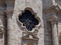 Glass Window In Cathedral In Havana Cuba Royalty Free Stock Photo
