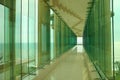 Glass window corridor