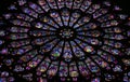 Glass window in Notre Dame Royalty Free Stock Photo