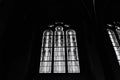 A glass window in a synagogue Prague, Czech Republic Royalty Free Stock Photo