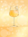 Glass of wine or beer or champagne vector illustration Royalty Free Stock Photo