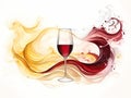 Glass Of Wine With A Colorful Swirl Royalty Free Stock Photo