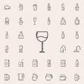 glass of wine dusk icon. Drinks & Beverages icons universal set for web and mobile Royalty Free Stock Photo