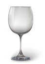 Glass wine glass. A realistic, transparent, empty, vector.