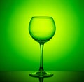 Glass wine glass on a gradient background Royalty Free Stock Photo