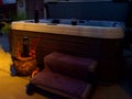 Summer Night Hot Tub Royalty Free Stock Photo