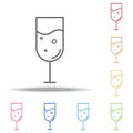 glass of wine icon. Elements of Alcohol drink in multi colored icons. Simple icon for websites, web design, mobile app, info Royalty Free Stock Photo