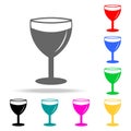 glass of wine icon. Elements of bar in multi colored icons. Premium quality graphic design icon. Simple icon for websites, web des Royalty Free Stock Photo