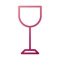 Glass wine icon gradient white red colour easter symbol illustration Royalty Free Stock Photo