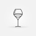 Glass of wine linear icon