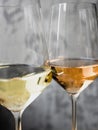 a glass of wine with a glass of wine Royalty Free Stock Photo