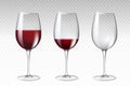 Glass of wine set at copy space vector Royalty Free Stock Photo