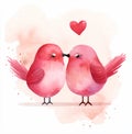 two love birds on valentine day