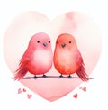 two love birds on valentine day