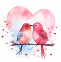 two love birds on valentine\'s day