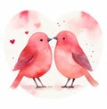 two love birds on valentine\'s day