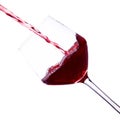 Glass of wine in white background