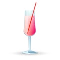 Glass witjh pink drink Royalty Free Stock Photo