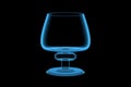 Glass xray blue transparent Royalty Free Stock Photo