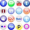 Glassball Social media icon set