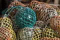 Glassballs in the net Royalty Free Stock Photo