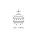 Glassblowing line icon