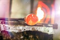 Glassblowing Piece and Furnace in Background Royalty Free Stock Photo