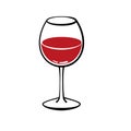 Glasse of red wine. Cheers with wineglass Royalty Free Stock Photo