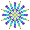 Rainbow glass beads spikes spinner