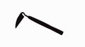 Vector Isolated Illustration of a Weeding Hoe Silhouette