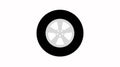 Vector Isolated Illustration of a Flat Wheel Icon