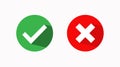 Yes and No Icons or Sign, Correct and Wrong Icons