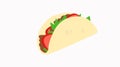 Taco Flat Icon, Junk Food Icon