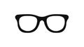 Vector Isolated Illustration of Black Glasses Frame Royalty Free Stock Photo