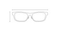 Illustration of a black Glasses frame with measures on a white background Royalty Free Stock Photo