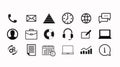 Work and Productivity Icon Set. Vector isolet collection of work related black and white Royalty Free Stock Photo