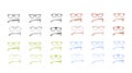 Different Color Glasses Frames. Vector isolated set Royalty Free Stock Photo