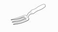 Vector Isolated Illustration of a Small Garden Fork Royalty Free Stock Photo