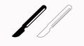 Vector Isolated Illustration of a Scalpel Icon of Sign, Black Flat Icon Royalty Free Stock Photo
