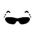 glasses accessory glyph icon vector illustration Royalty Free Stock Photo