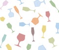 Glasses alcohol background