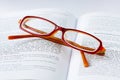 Glasses on a book