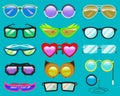 Glasses cartoon eyeglasses or sunglasses in heart funny shape for party and accessories for hipsters fashion optical