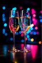 Glasses champagne sparkling