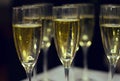 Glasses of champagne on a table Royalty Free Stock Photo