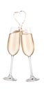 Champagne glasses making toast Royalty Free Stock Photo